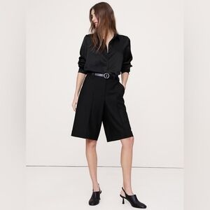 100% Silk Banana Republic The Everyday Silk Shirt Black NWT